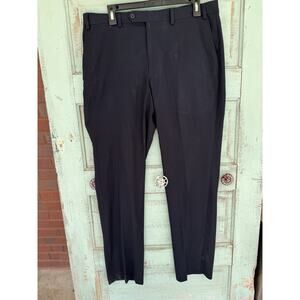 Michael Kors Women’s Blue Flat Front Stretch Dress Pants Size‎ L 36x32